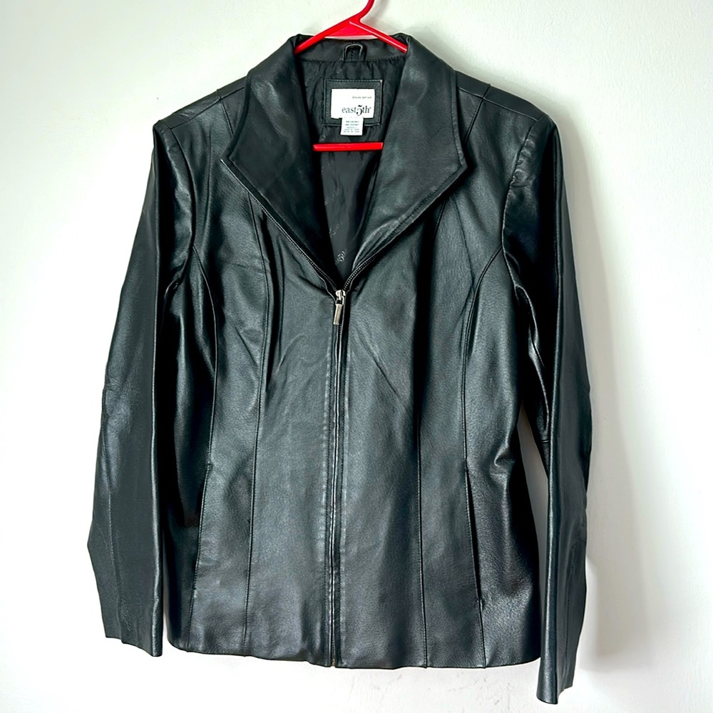 Easth5th GENUINE 100% BlackLEATHER  WOMEN’S JACKET SIZE M